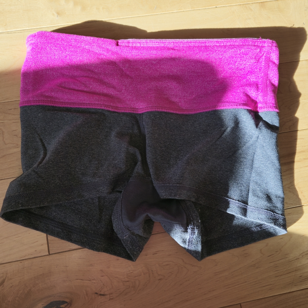 Women's Athletic Shorts - Pink and Gray
